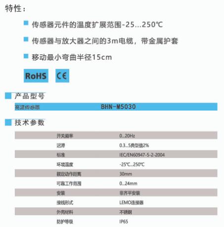 BEDOOKSENSOR電感式接近開關 M50系列